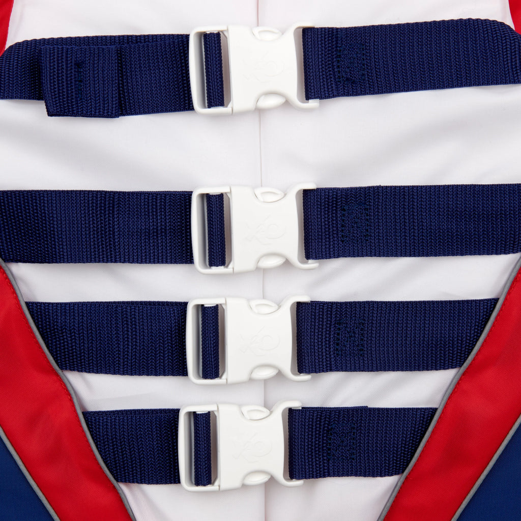 Red, White, and Blue Life Vest and Jacket X656