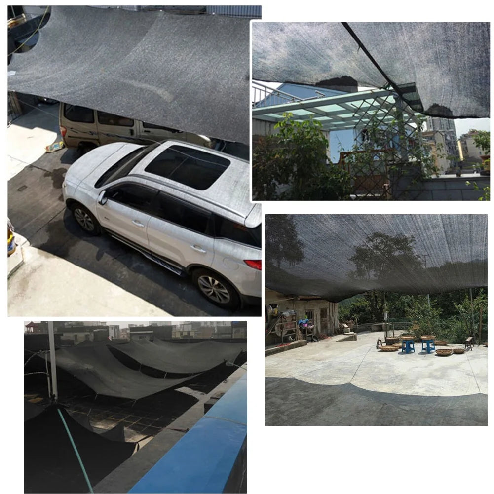 Black UV Resistant Garden Shade Mesh Tarp D839