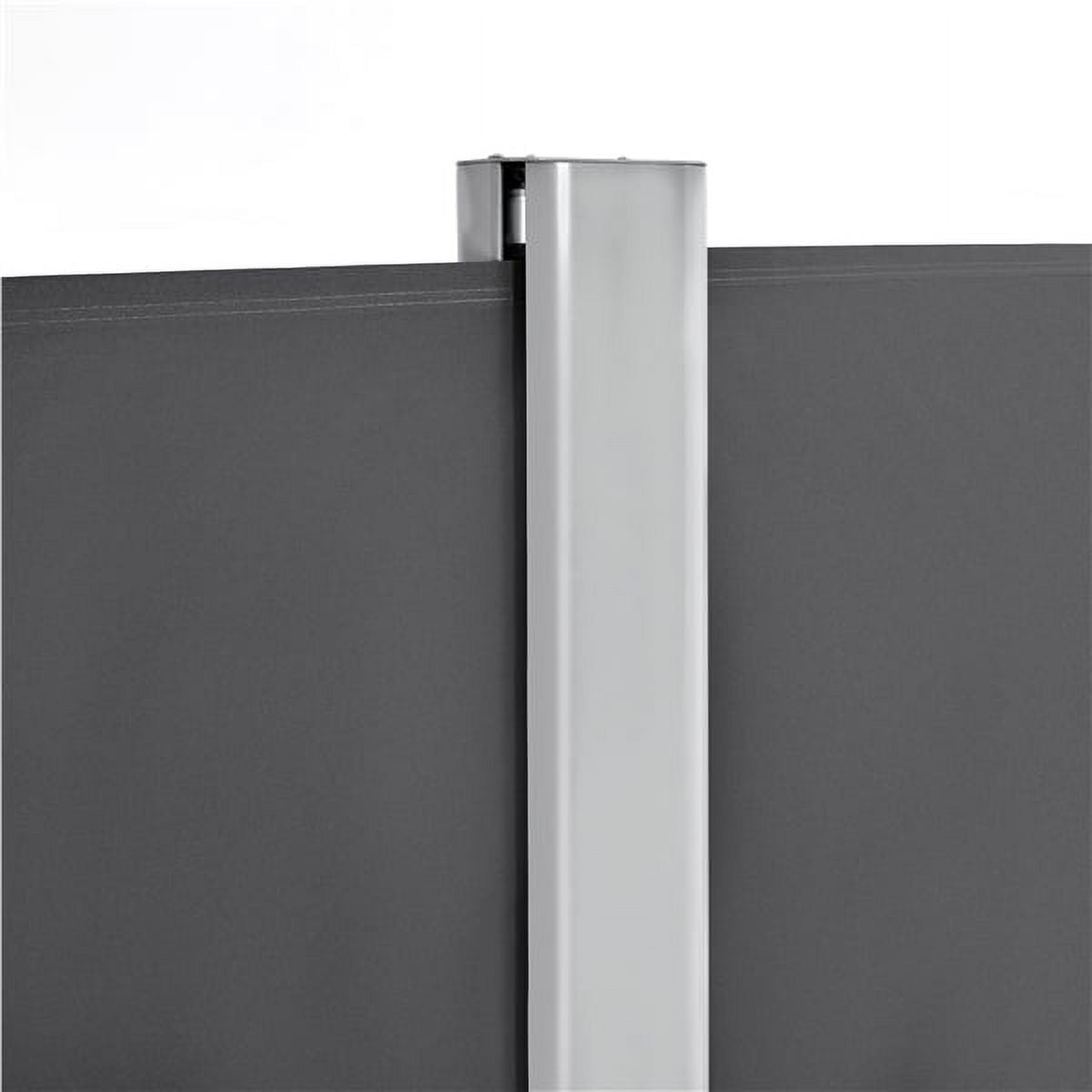 19.7'L x 6' H Dark Gray Retractable Screen Awning A321513