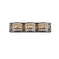 3 Light Bath Sconce with Clear Crystals Black Y66866