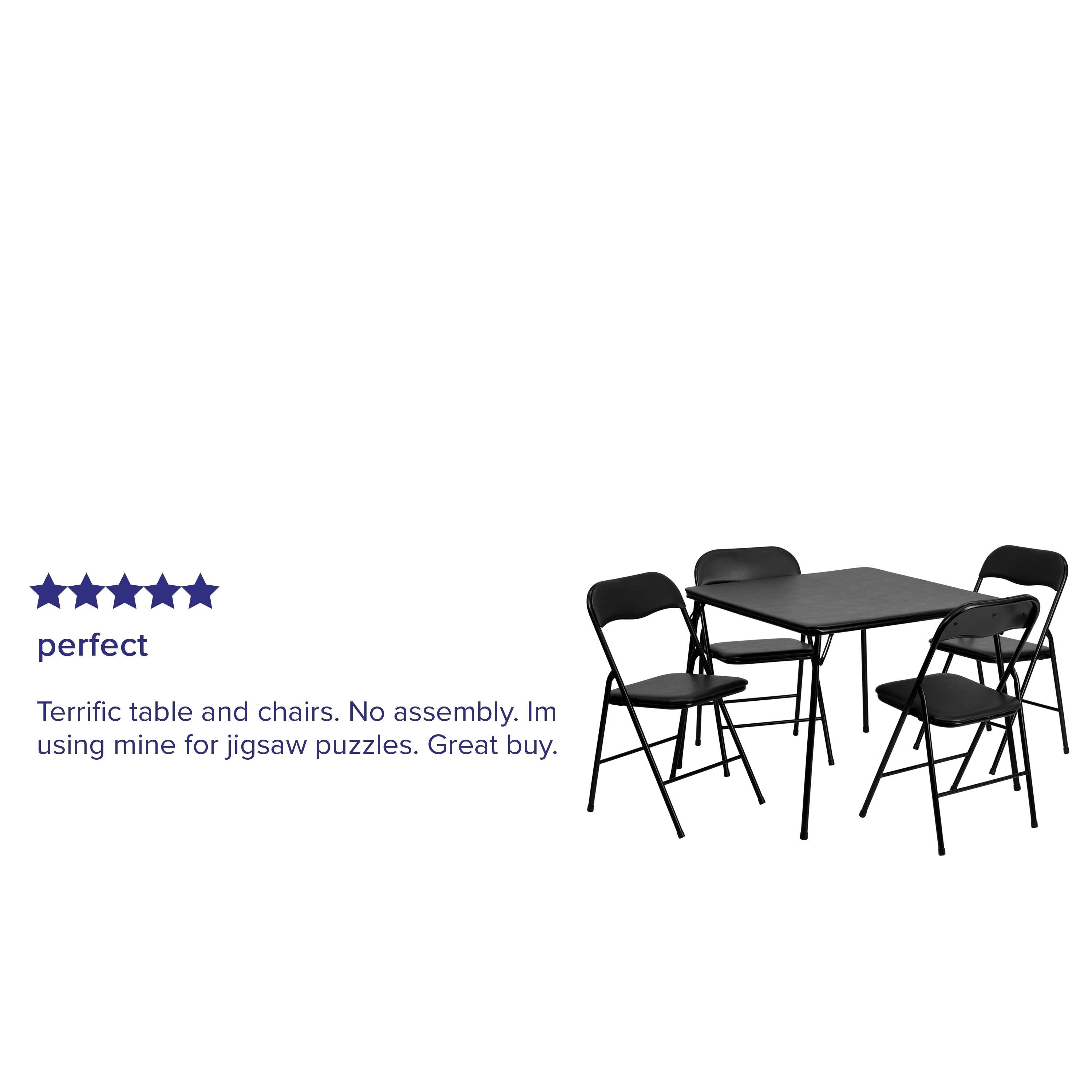 5 Piece Folding Card Table and Chair Set P8649