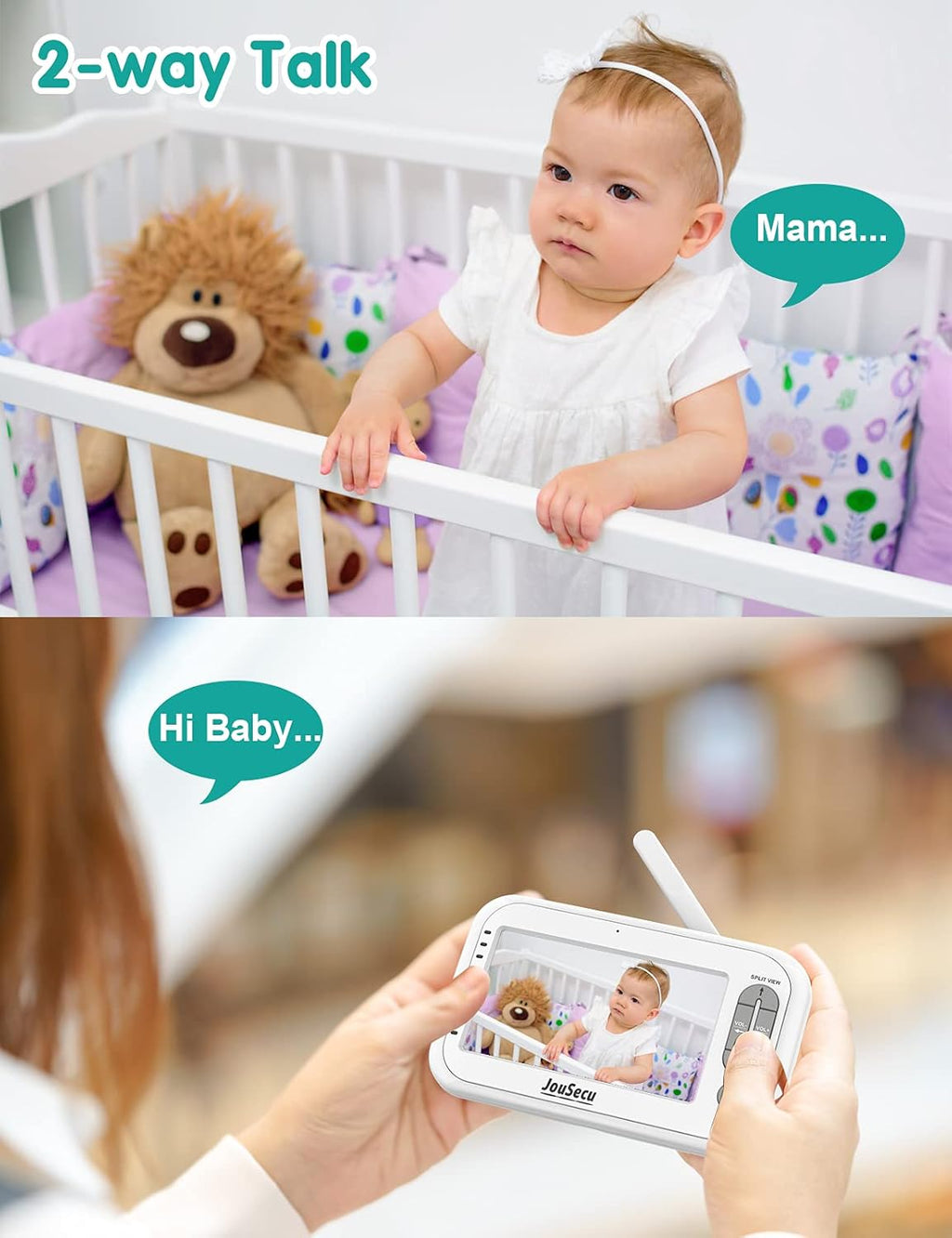 4.3 Inches LCD Video Baby Monitor with Night Vision V323435