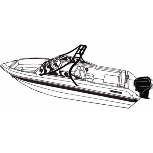 Boat Cover for V-Hull Runabout with Standard Tower W2410