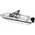 Boat Cover for V-Hull Runabout with Standard Tower W2410
