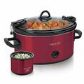 6-Quart Slow Cooker with Little Dipper Warmer Red U457853
