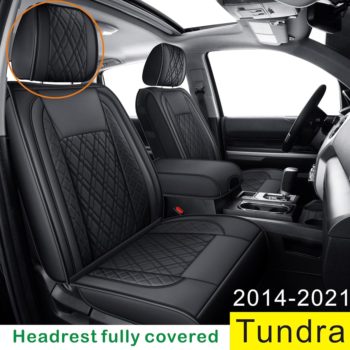 Black Faux Leather Seat Covers S19288