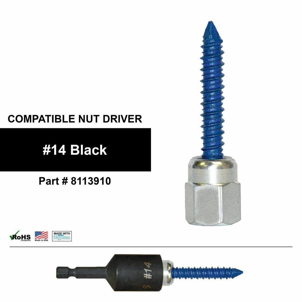 5/16-14 in. x 2-1/2 in. Vertical Rod Anchor Screw with 3/8 in. Threaded Rod Fitting for Concrete (2-Pack) U1417
