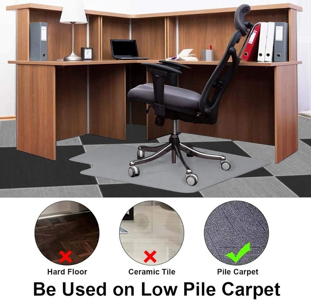 Transparent 2Pcs Office Chair Mat W54656