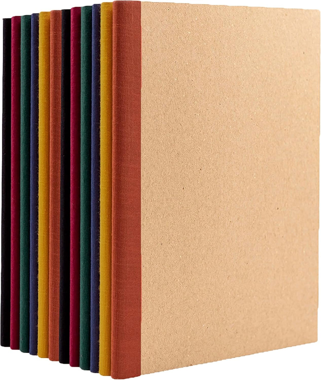 36-Pack Kraft Cover Composition Notebook Journals, 120 Pages, Lined Paper, Small Size (8 in x 5.75 in) L9432