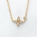 Pink Gold 18K Diamond Pendant Necklace K149568