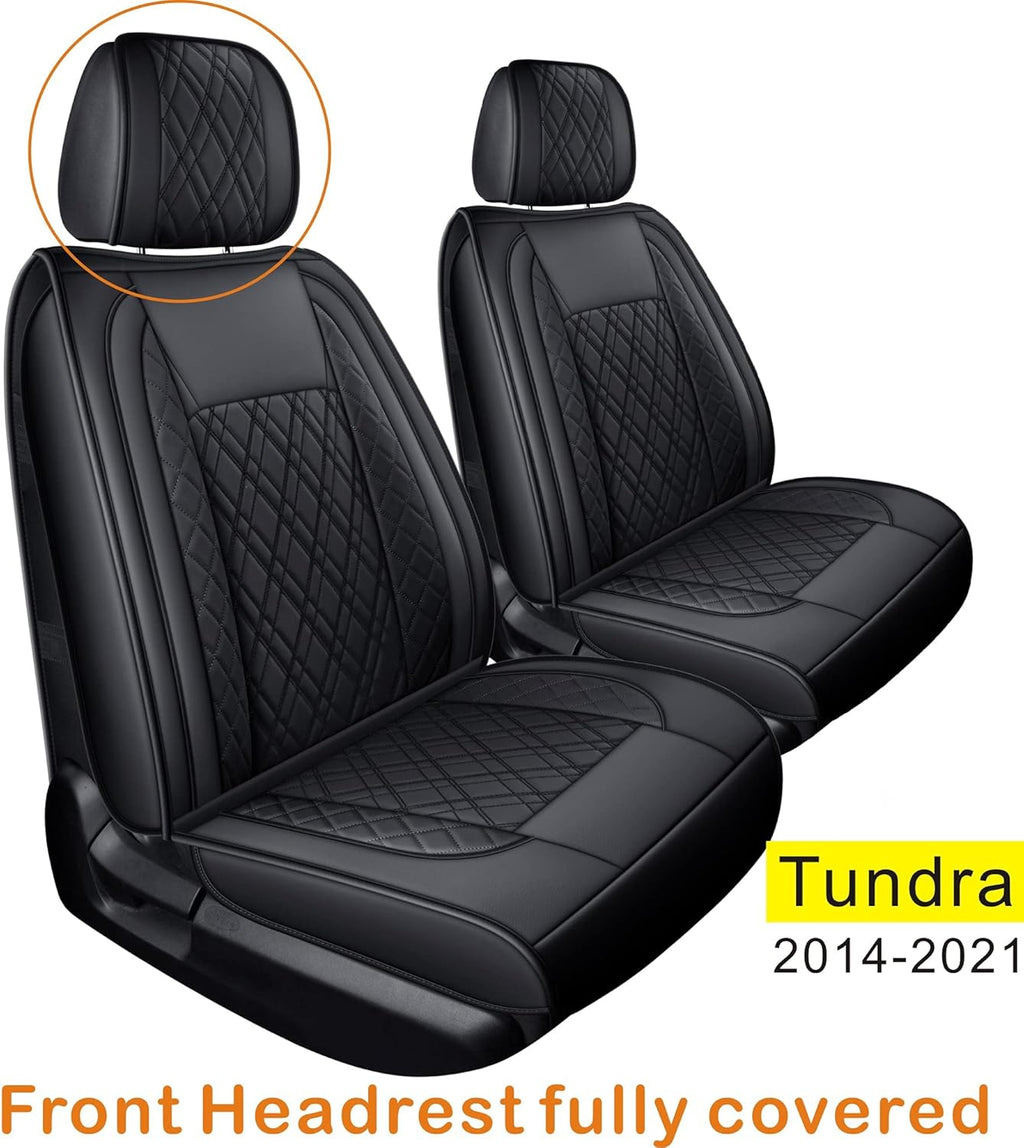 Black Faux Leather Seat Covers S19288