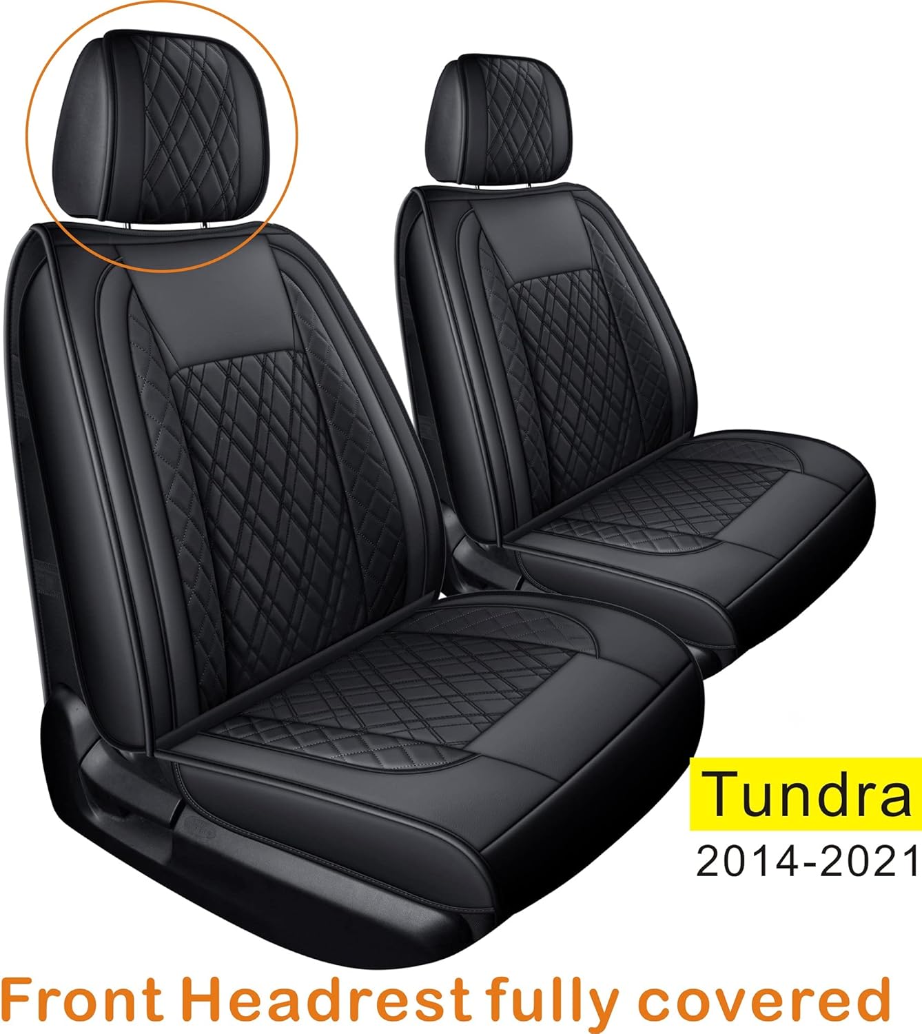 Black Faux Leather Seat Covers S19288