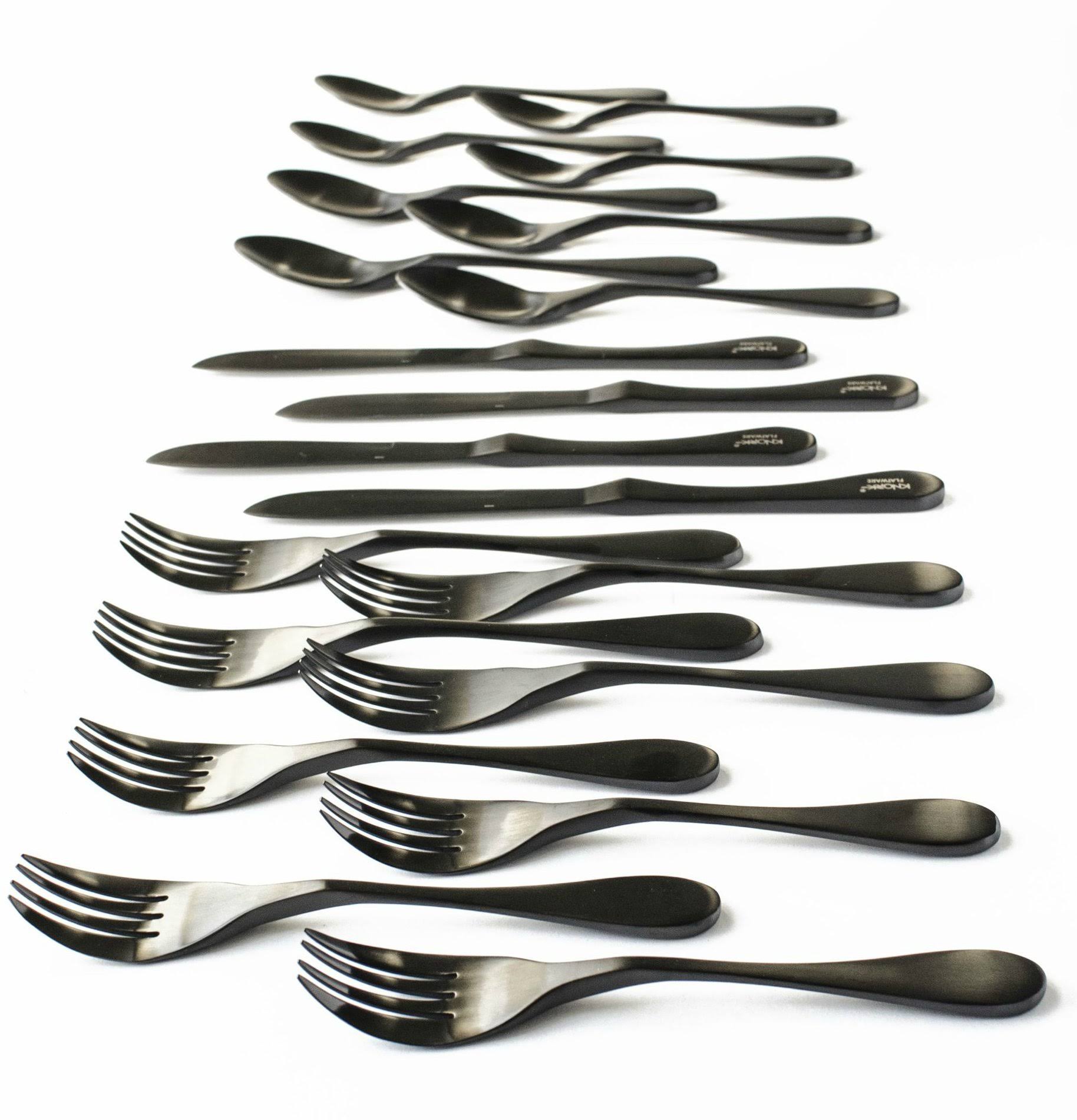 Black Matte Titanium Coated Stainless 20-Piece Set H709108