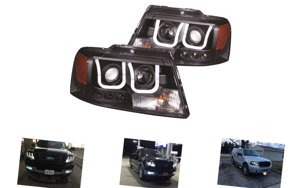 Black Clear Projector Headlights M6240