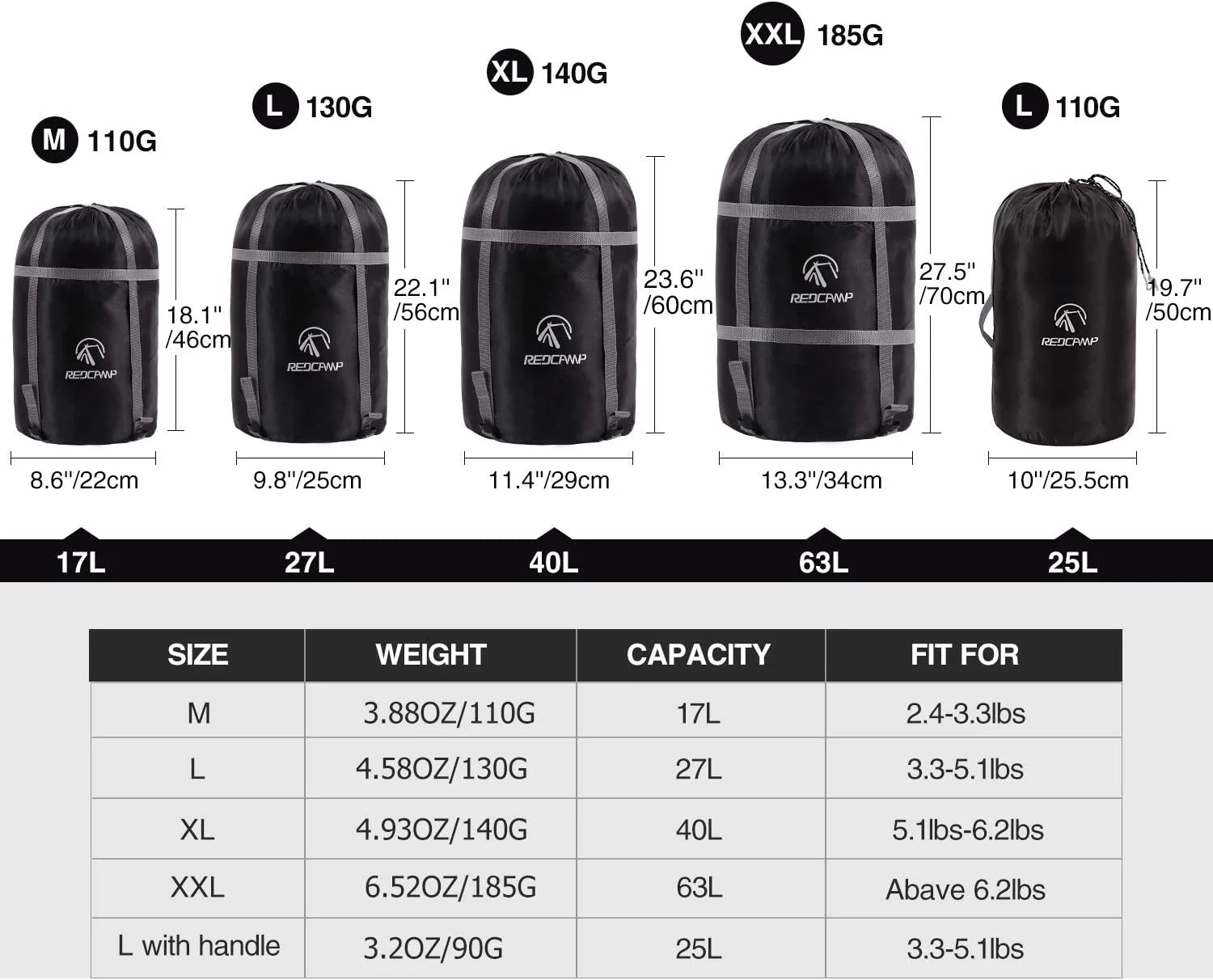 Compression Sack for Sleeping Bag W88506