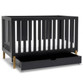 Midnight 4-in-1 Convertible Crib with Roll-Out Storage I290143