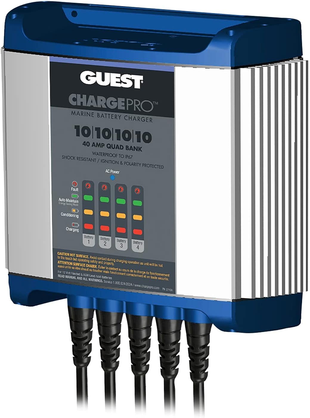 10A 12V 2 Bank Battery Charger J670