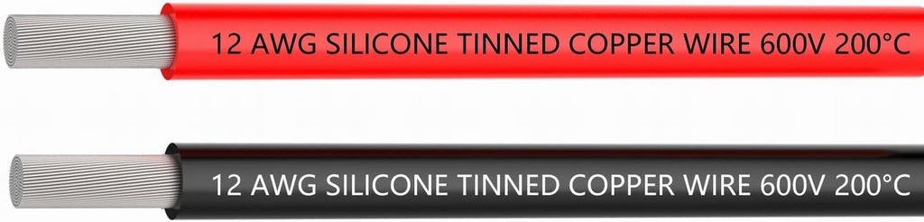 12 AWG Silicone Wire 70 feet Tinned Copper Stranded Wire High Temperature Resistance Pack of 2 D648