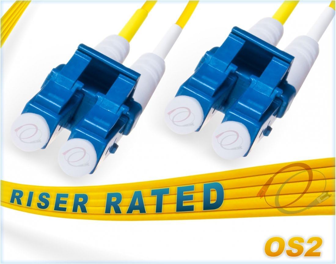 15M OS2 LC LC Duplex Singlemode Fiber Patch Cable X755668