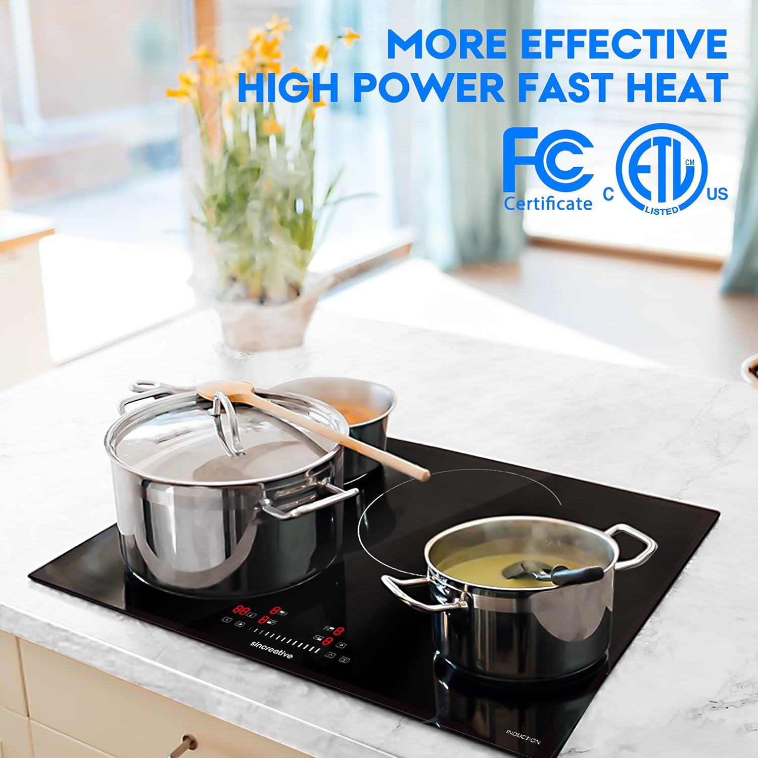 30 Inch 4 Burners Induction Cooktop with Timer D446