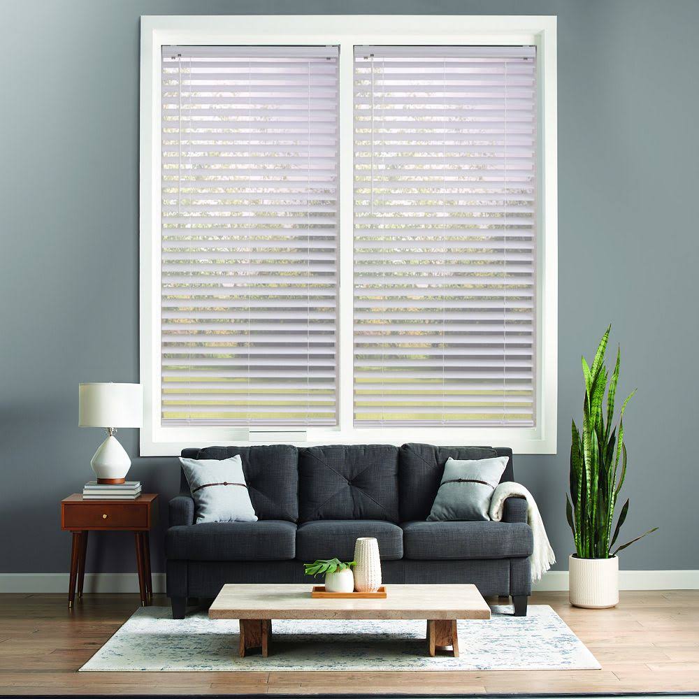 White Cordless Venetian Vinyl Blinds X4810