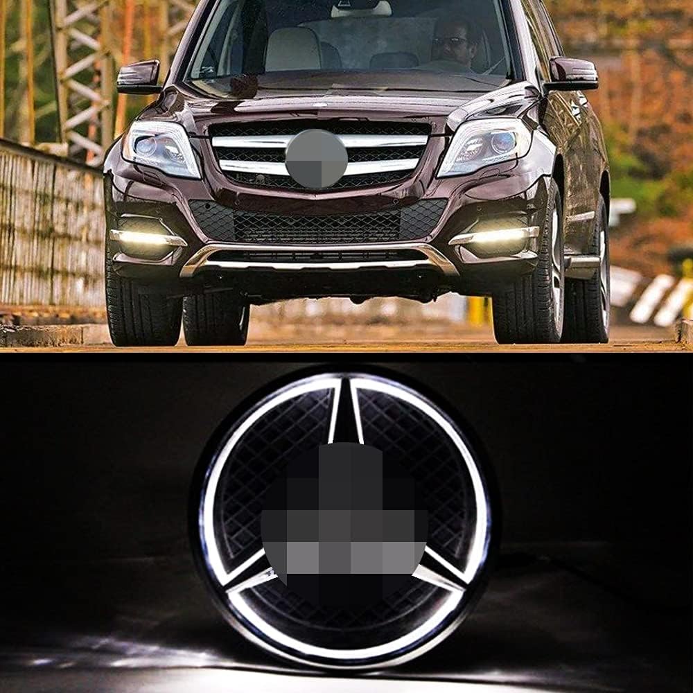 White LED Car Front Grille Badge Hood Star DRL 2 Pack J926508