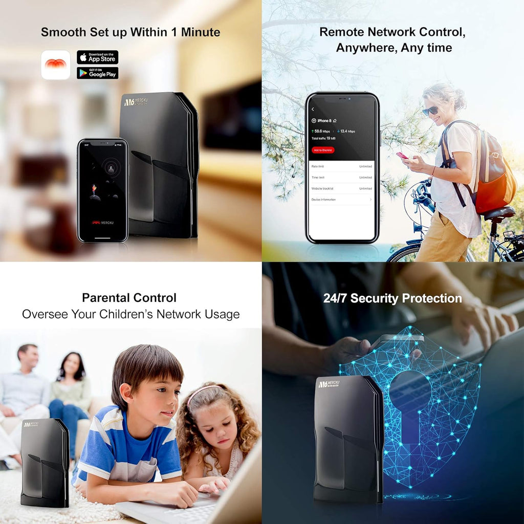 Mesh Wi-Fi 6 Router, 1 Pack, Dual-Band Gigabit, Pearl White A1657
