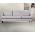 Pearl Gray Leather Sofa B586