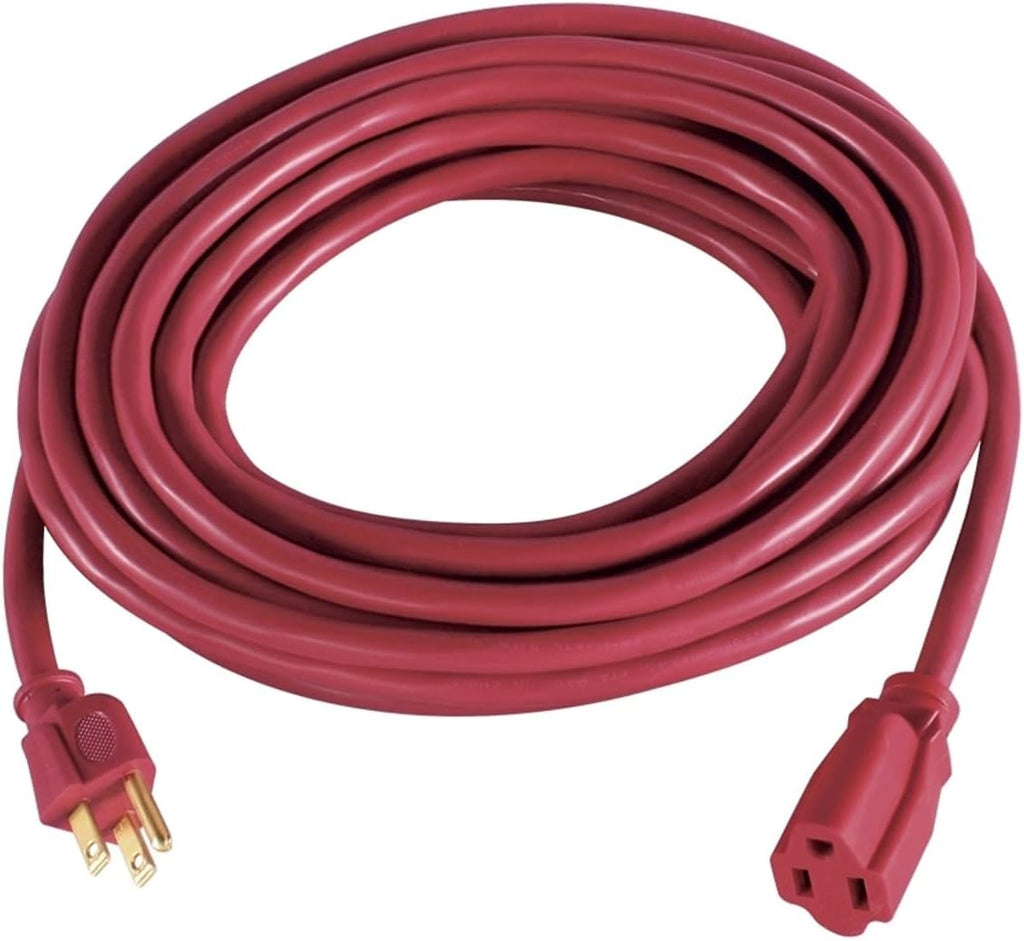 100 ft 12/3 SJTW Heavy Duty Outdoor Extension Cord, Yellow, 3 Prong Grounded Plug Q9280