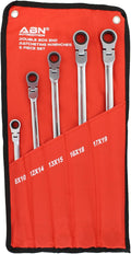 5pc Ratcheting Wrench Set Double End Flex Head Metric R673