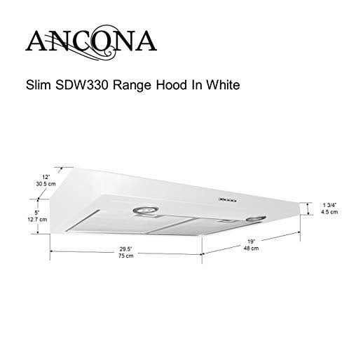 30-Inch White Under-Cabinet Range Hood N13924