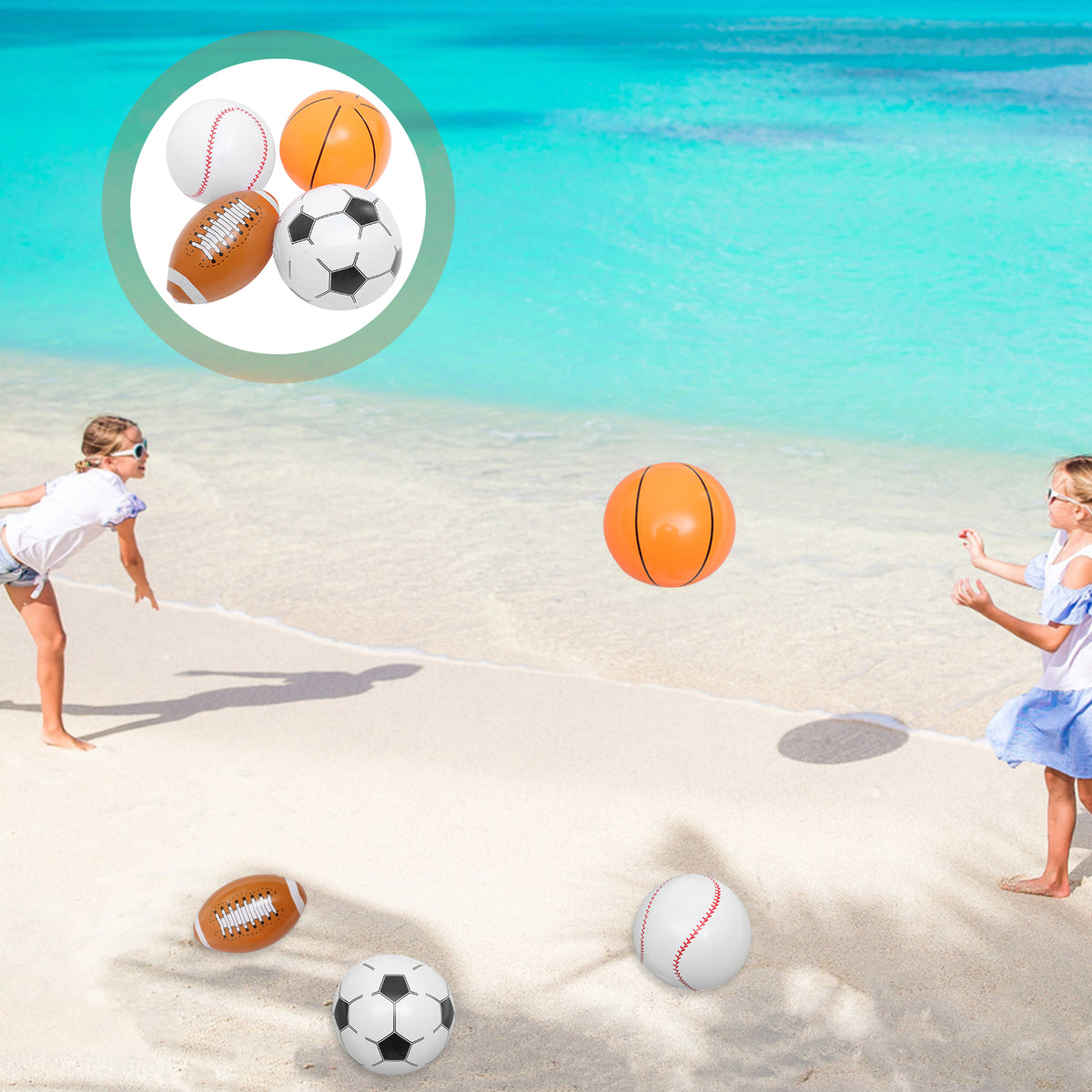 Inflatable Beach Ball 4pcs E376