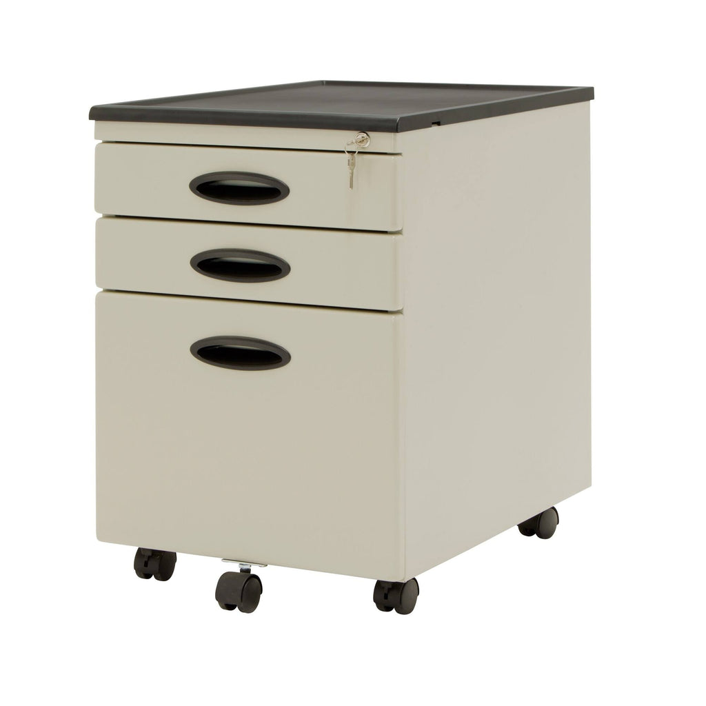 3 Lockable Drawers Mobile File Cabinet B80526