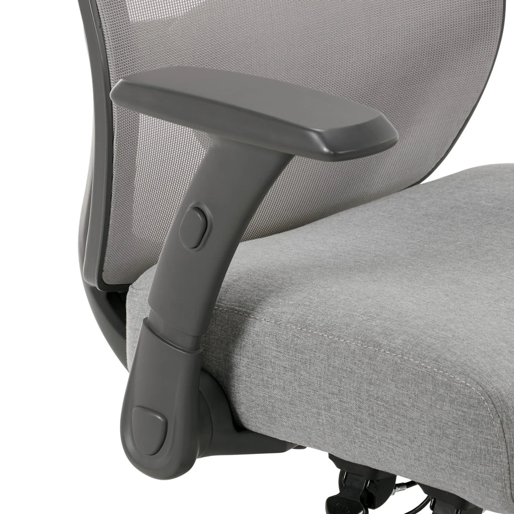 Ergonomic Mesh/Fabric Mid-Back Task Chair, Gray O136