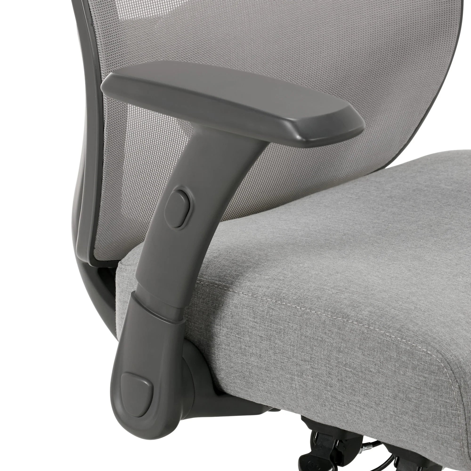 Ergonomic Mesh/Fabric Mid-Back Task Chair, Gray O136