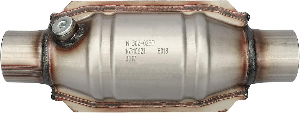 2.25" Inlet/Outlet Universal Catalytic Converter with O2 Port & Heat Shield, Pack of 2 U87363