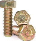 1/4-20 x 2 L9 Hex Cap Screw Yellow Zinc Plated (100) M36187