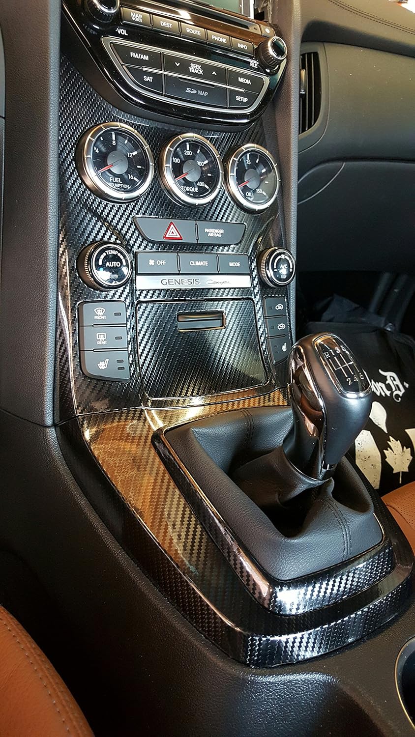 6ft x 5ft High Gloss Black Carbon Vinyl Wrap Film M641