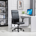 Faux Leather High-Back Office Chair with Adjustable Height, Metal Legs T2004
