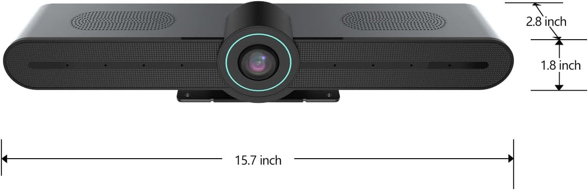 HD 4K Conference Room Webcam with Microphone and Speaker, 3X Digital Zoom, Wide Angle View 3 in 1 USB Webcam T709927