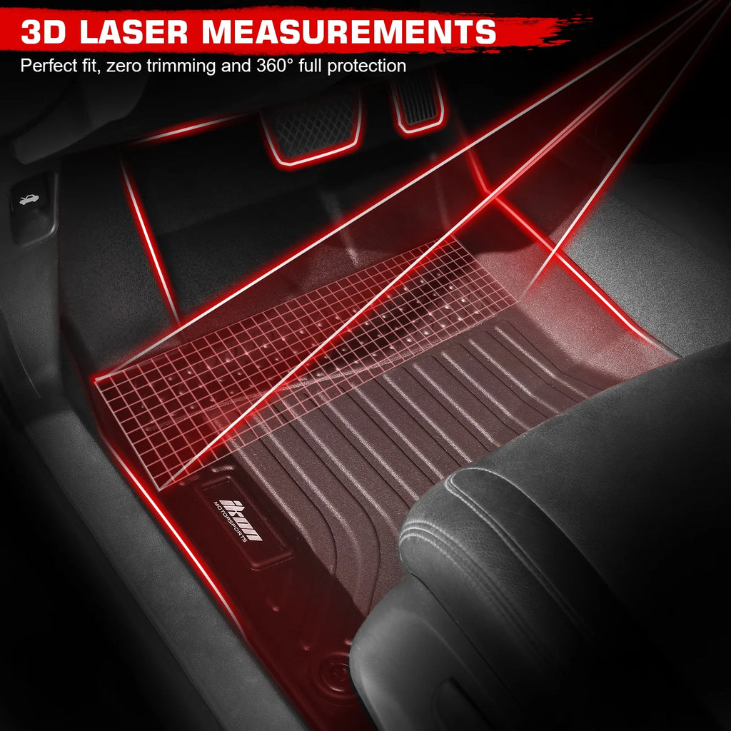 Black TPE 4PC Floor Mats for 2022-2023 Tesla Model X 6 Seats H4357