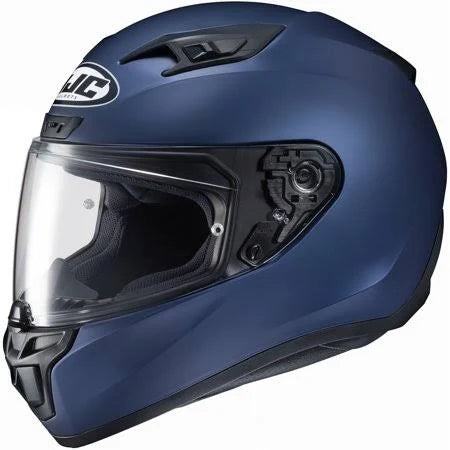 Semi Flat Metallic Blue Motorcycle Helmet, XS A858