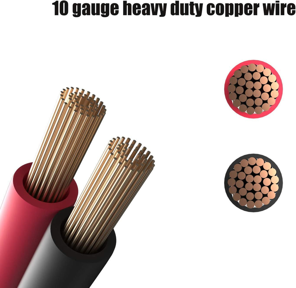 SAE Battery Connector 10AWG to Ring Terminal Harness with 15Amps Fuse 2 Pin Quick Disconnect 2FT Extension Cable Q751
