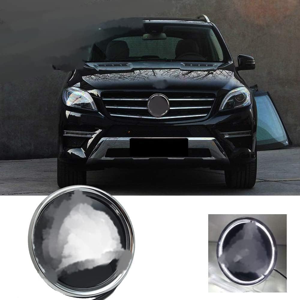 White LED Car Front Grille Badge Hood Star DRL 2 Pack J926508