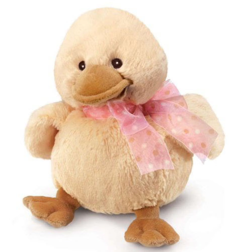 Washable Stuffed Toy Diddy Duck With Pink Ribbon 8Small P646648