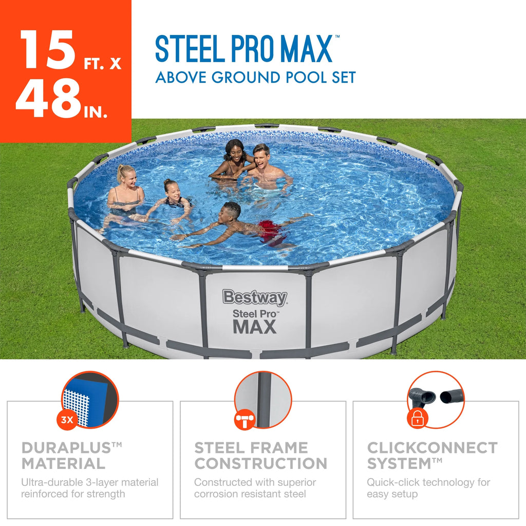 15' x 48" Prismatic Stone Above Ground Pool Set P3759