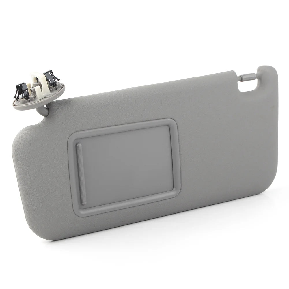 Gray Sun Visor Shield Sunshade with Mirror Left Side Y18600