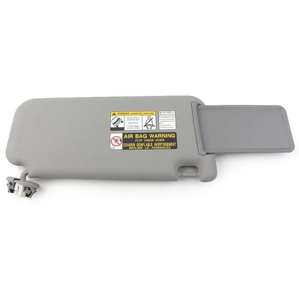 Gray Sun Visor Shield Sunshade with Mirror Left Side Y18600