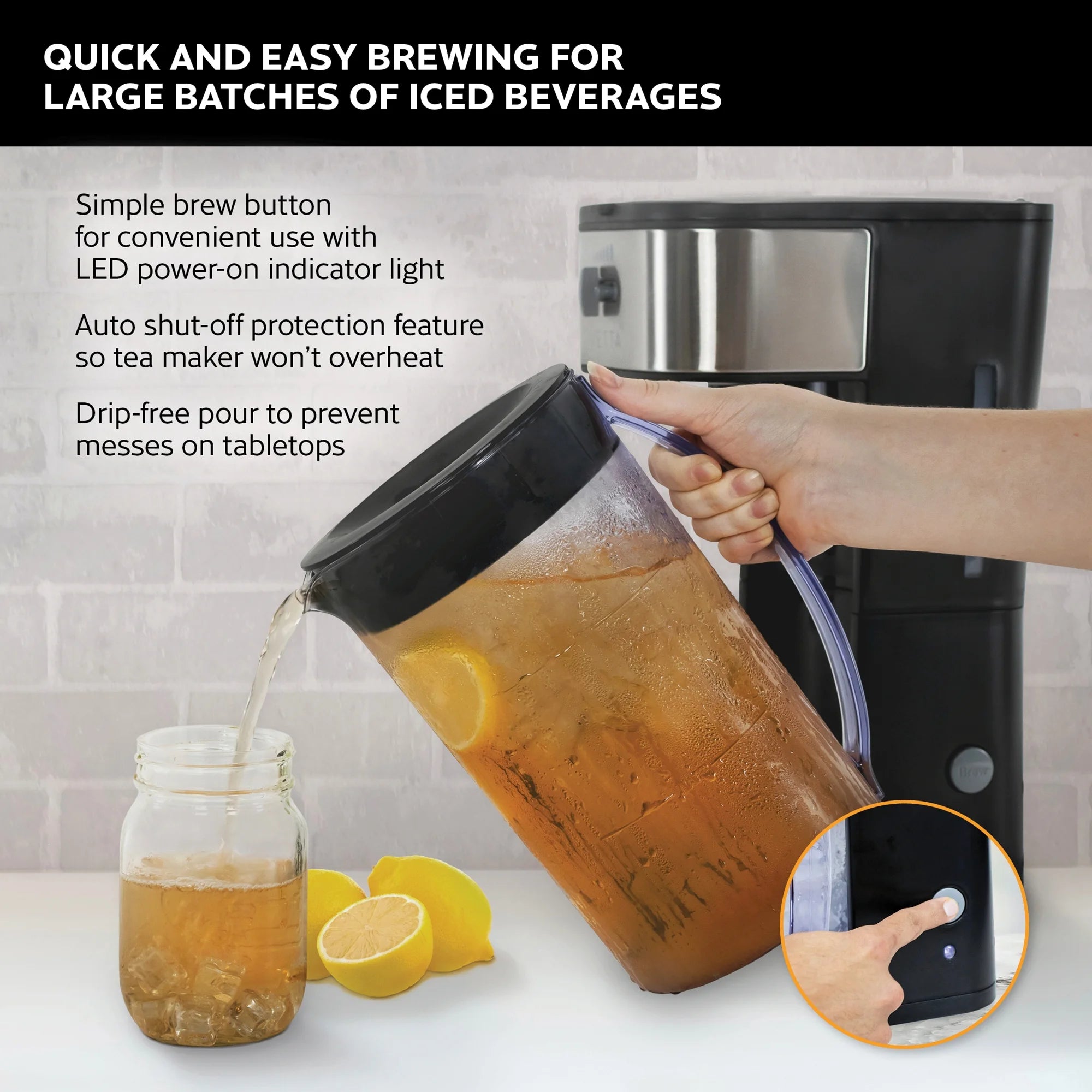Black 2.5 Qt Iced Tea Maker P162