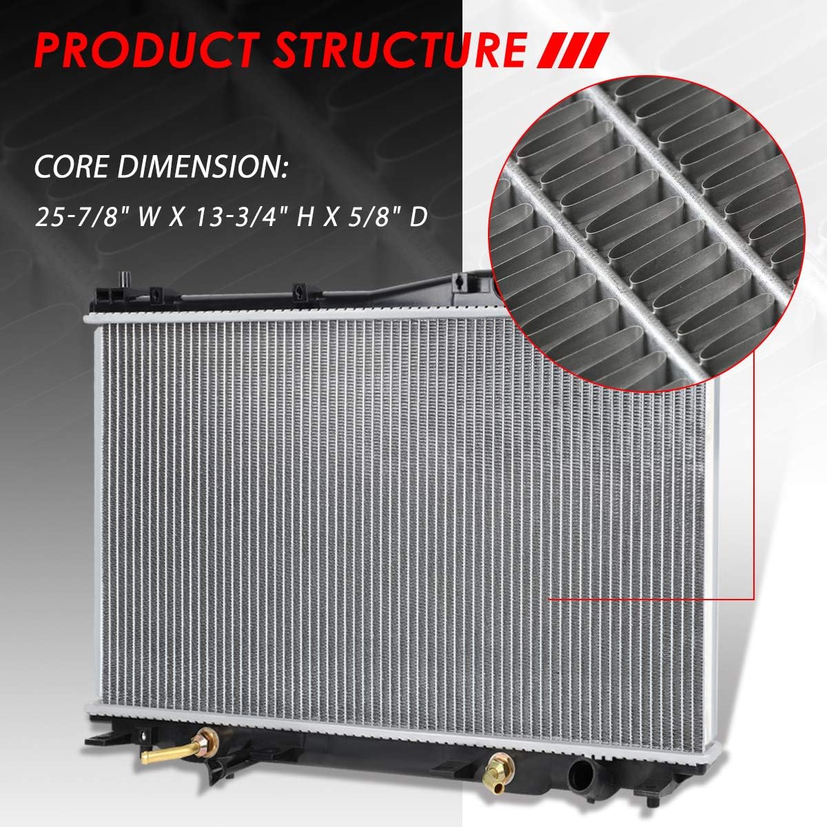 Aluminum Core Cooling Radiator Pack of 2 U304